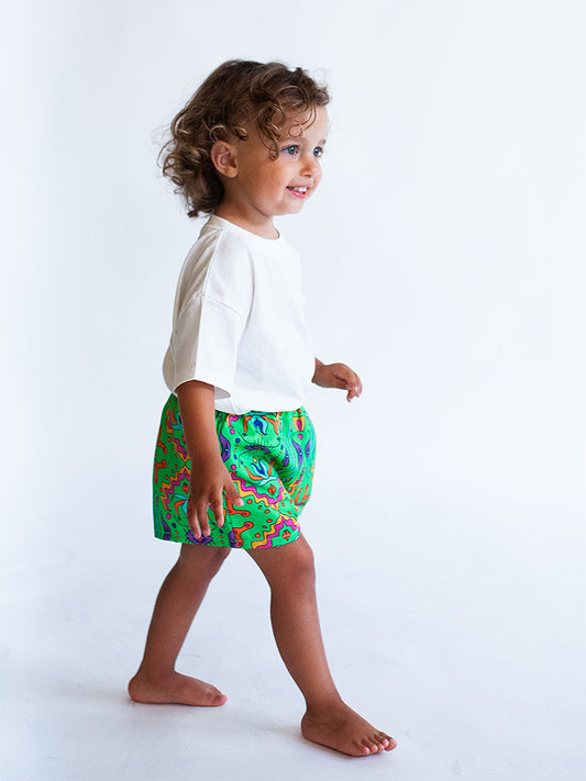 The Everlasting Shorts in Green Aztec