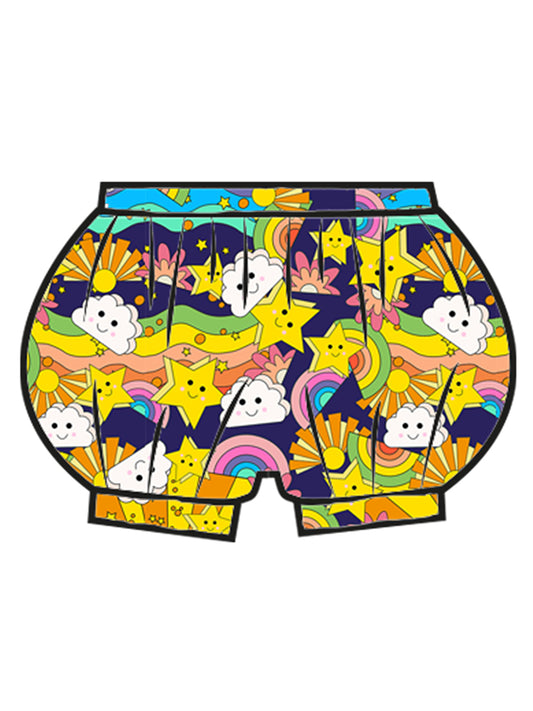 Sale -  Super Cosy Fleece Bubble Butt Pants in Rainbows