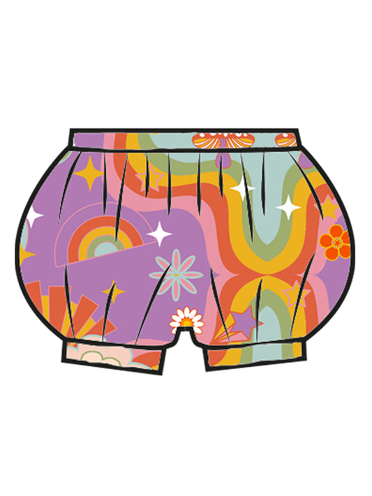 Super Cosy Fleece Bubble Butt Pants in Trippy
