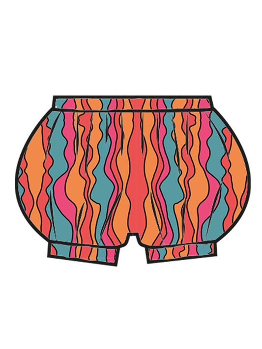 Sale - Super Cosy Fleece Bubble Butt Pants in Waves