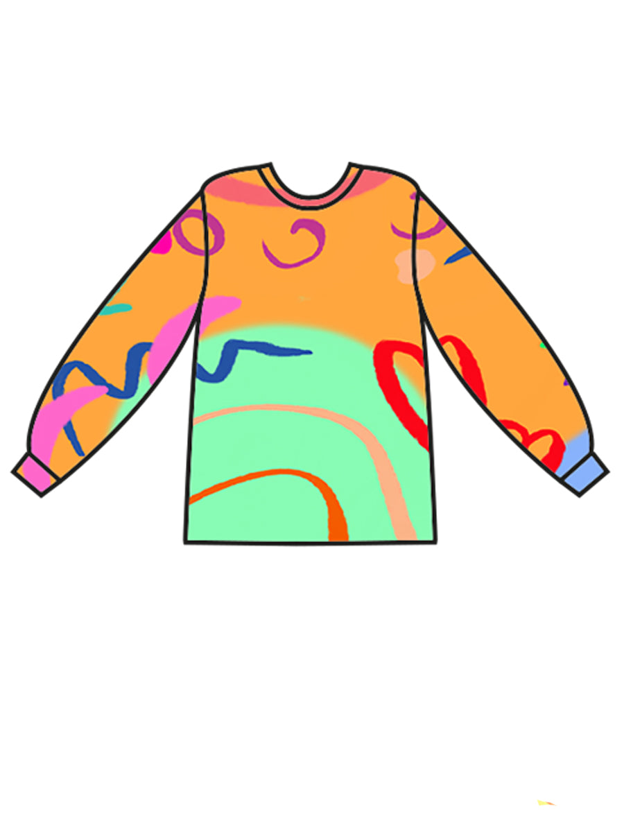 Super Cosy Sweatshirt in Art Attack