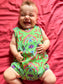 The Bubble Butt Romper in Green Aztec