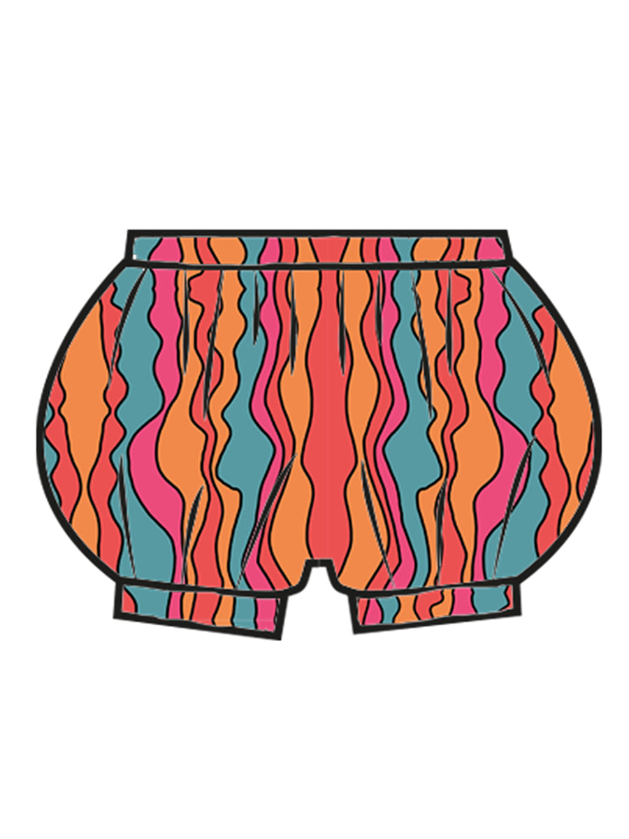 Super Cosy Fleece Bubble Butt Pants in Waves